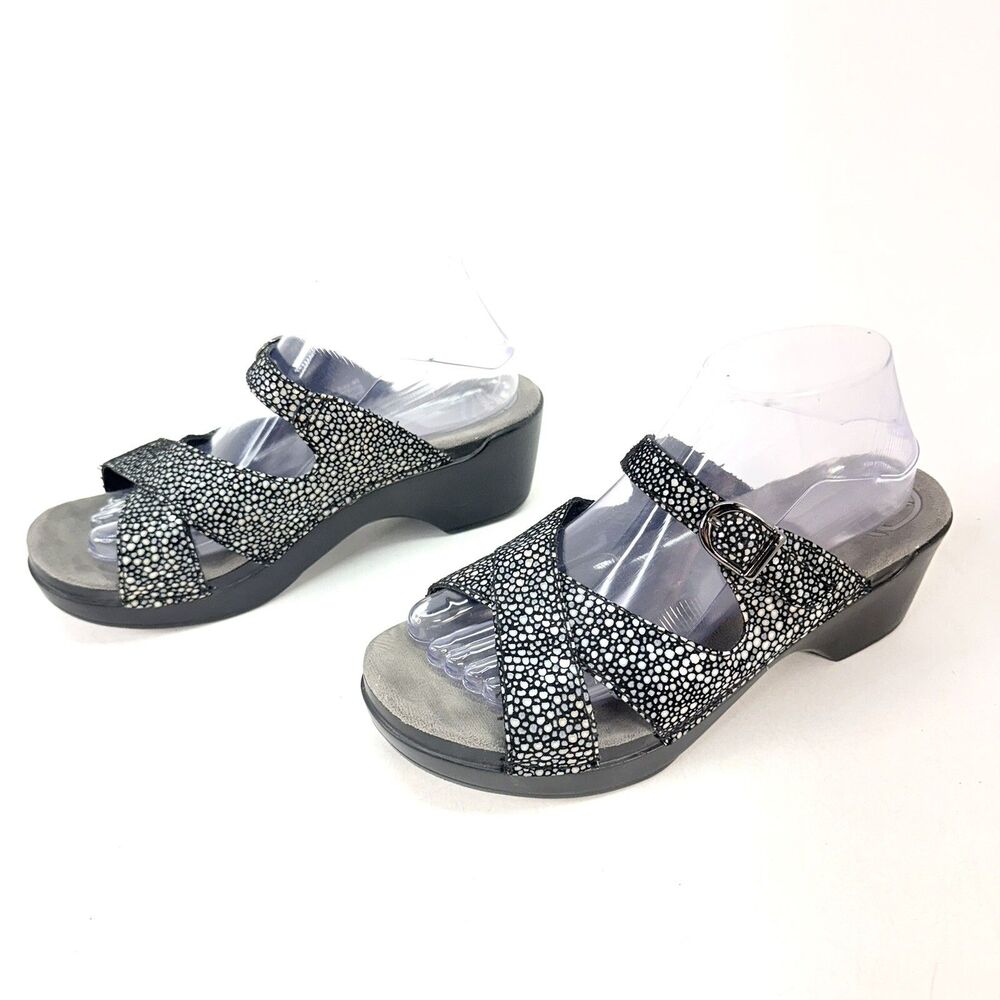 Dansko Sophie Slide Sandals Womans US 9.5-10 EUR 40 Chunky Polkadot Print